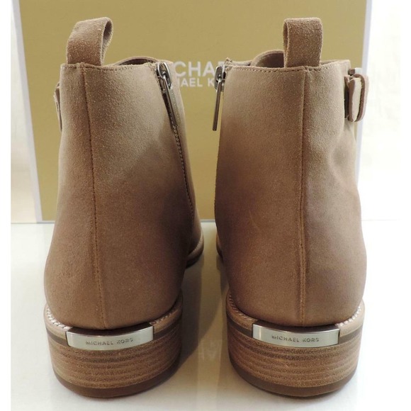 Michael Kors Adams Monk Strap Bootie Suede Beige Dark Khaki Size 10 - Picture 4 of 7